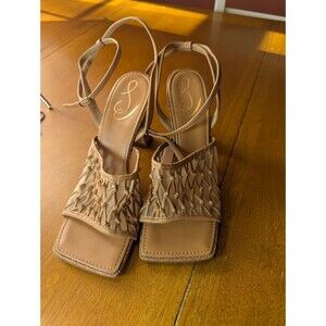 Sam Edelman Candice Heel SandalTan Woven Size 7